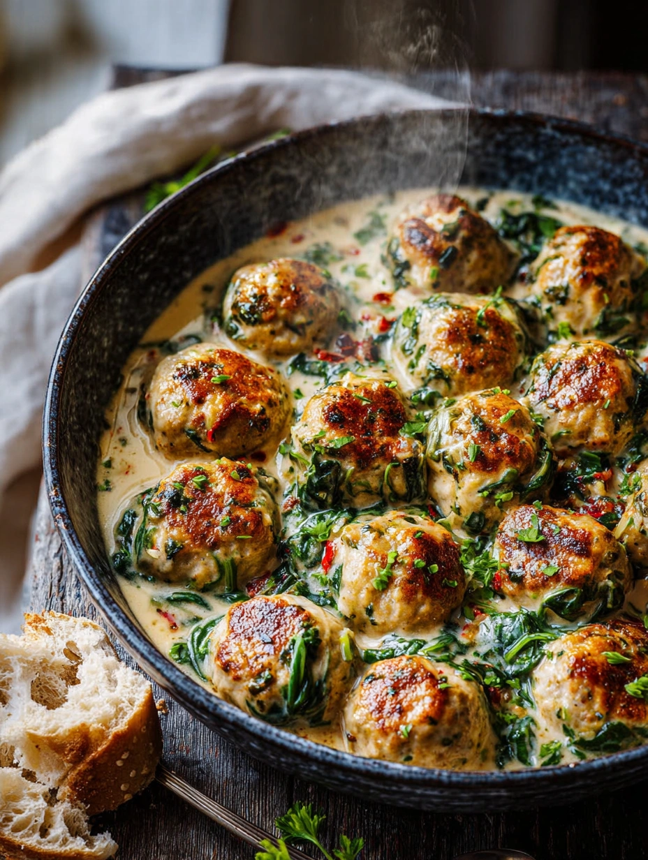 Creamy Spinach Turkey Meatballs: Weeknight Comfort - Image 1