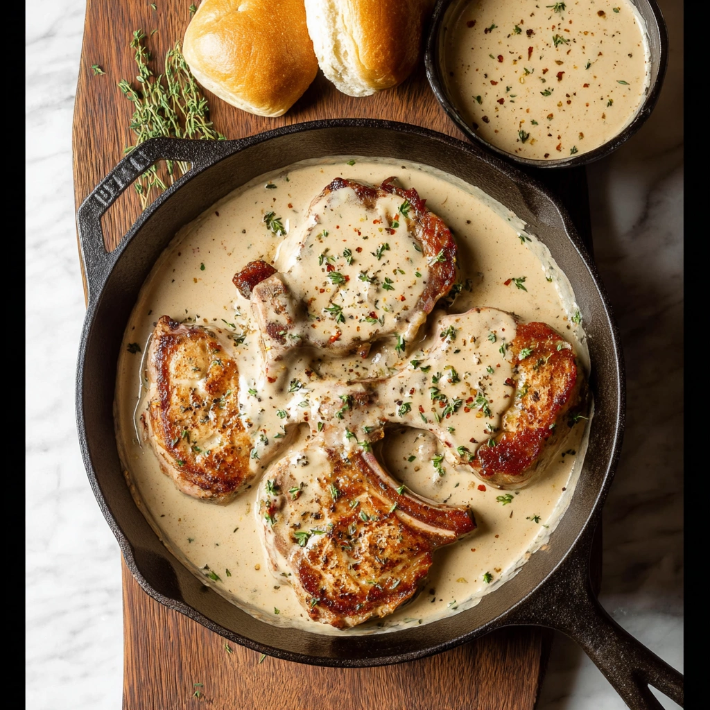 Rich Creamy Turkey Ham Lamb Chops Dinner - Image 2