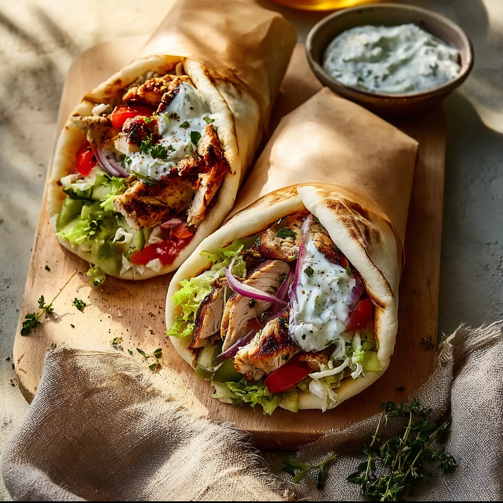 Tender Greek Chicken Gyros: A Taste of Home - Image 1