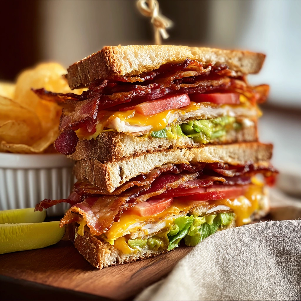 Hearty Cowboy Club Sandwich: A Satisfying Stack - Image 2