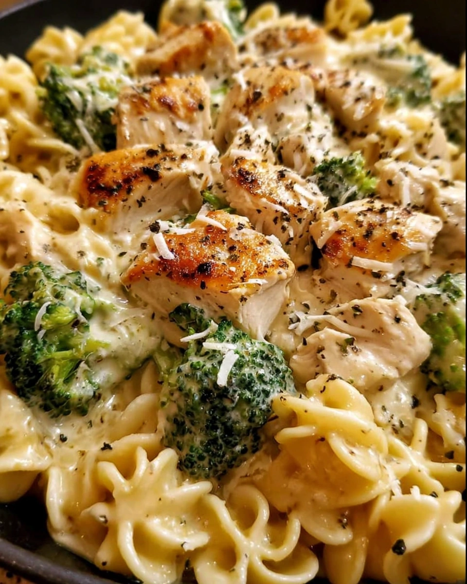Hearty High Protein Creamy Chicken Broccoli Pasta - Image 3