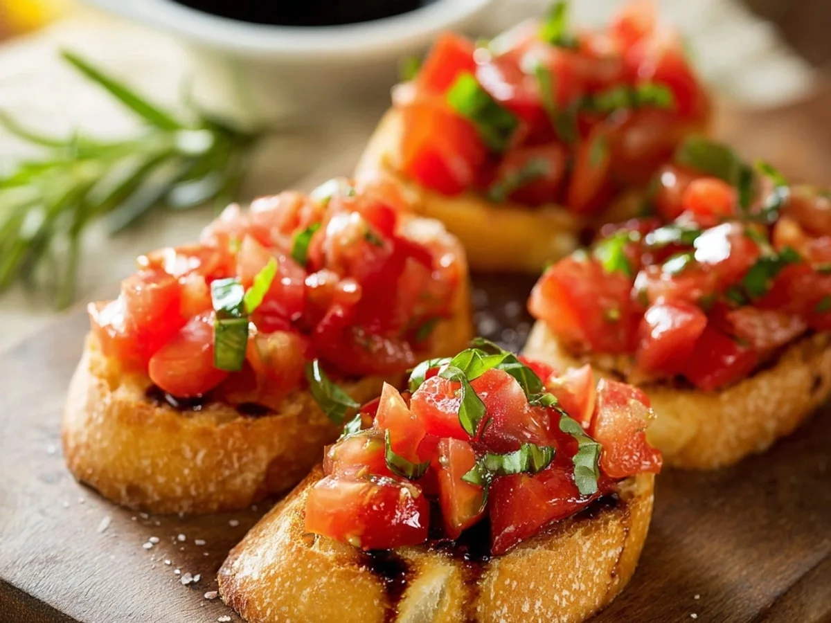 Authentic Italian Bruschetta: Fresh Tomato & Basil Bites - Image 1