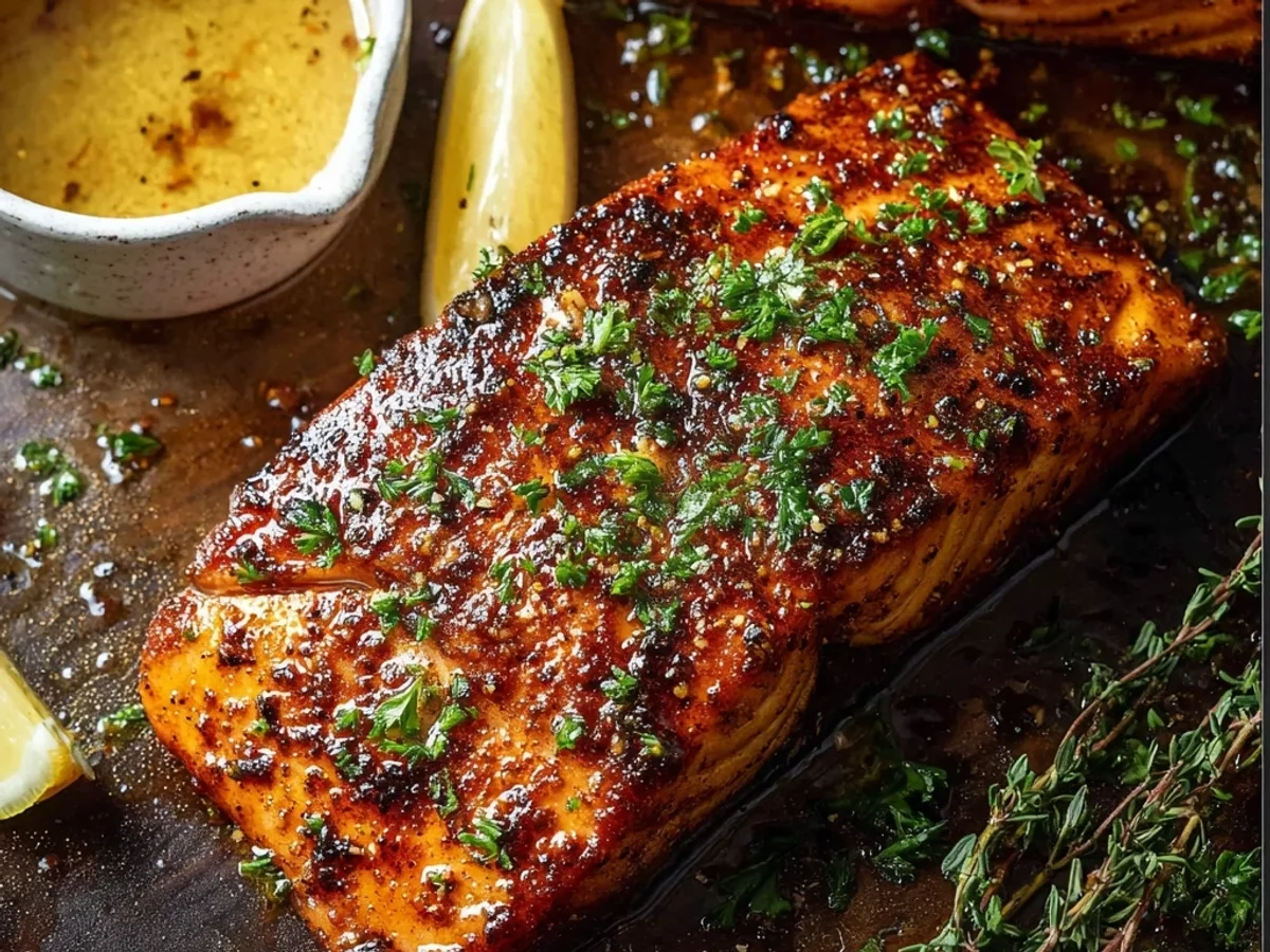 Cajun Honey Butter Salmon: Sweet & Spicy Flaky Fish - Image 2