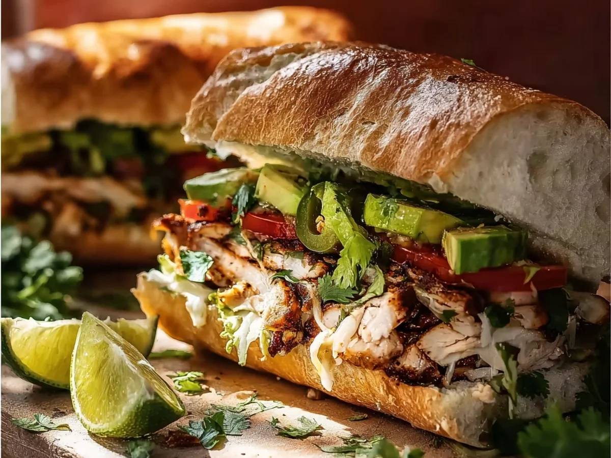 Chicken Torta Sandwich: Hearty Mexican-Inspired Meal - Image 2