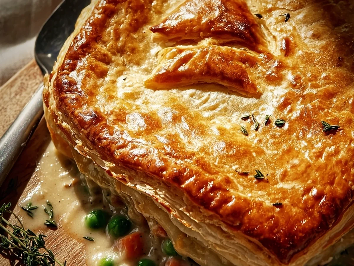 Classic Chicken Pot Pie Recipe: Flaky Crust, Creamy Filling - Image 1