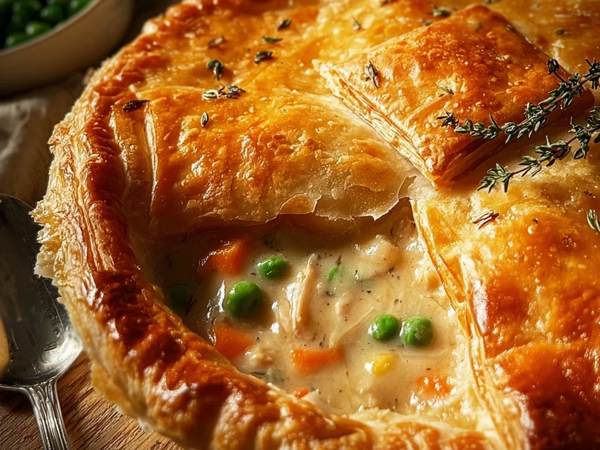 Classic Chicken Pot Pie Recipe: Flaky Crust, Creamy Filling - Image 2