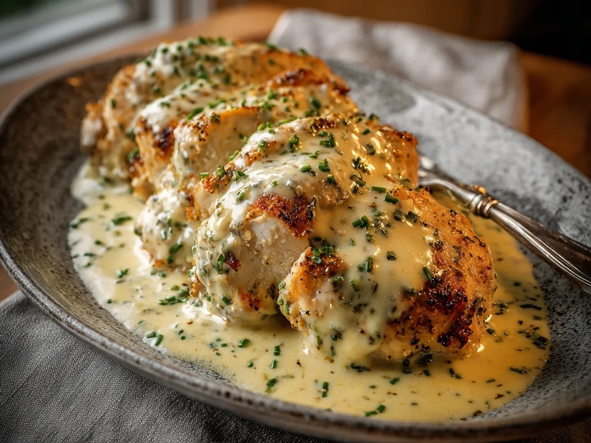 Creamy Baked Caesar Chicken with Parmesan Sauce - Image 1