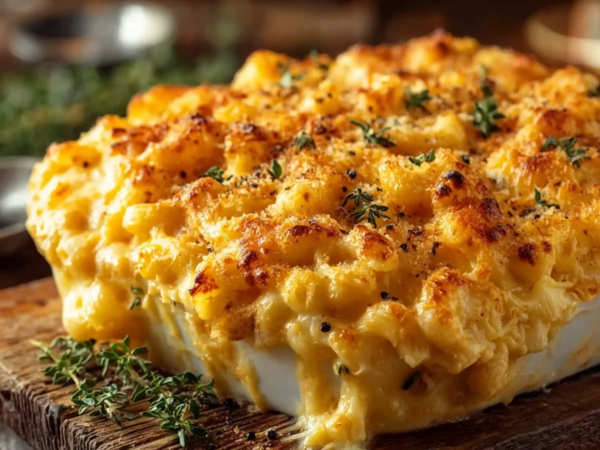 Creamy Baked Mac and Cheese: Golden Crust Delight - Image 1