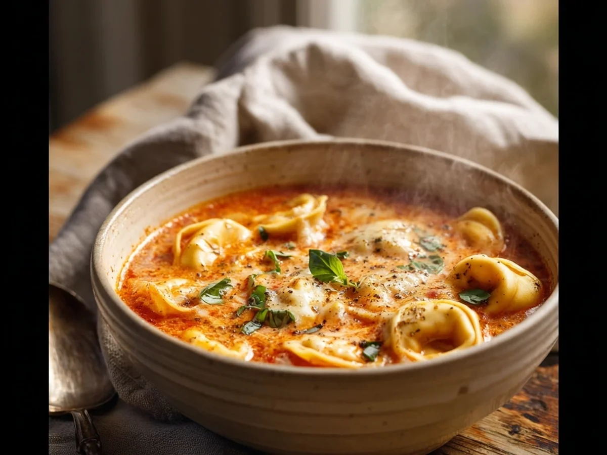 Creamy Cheesy Tomato Tortellini Soup - Image 2