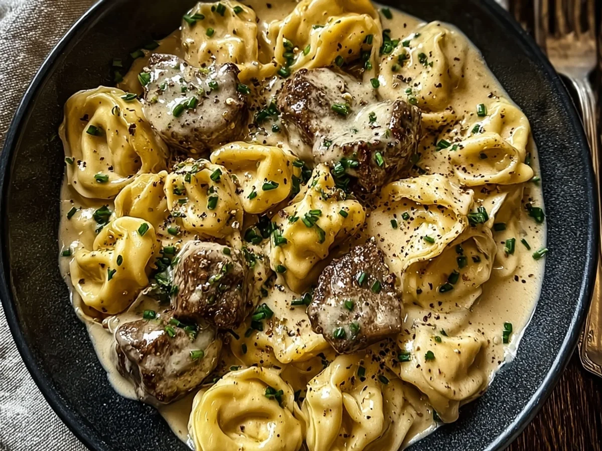 Creamy Cracked Garlic Steak Tortellini - Image 2
