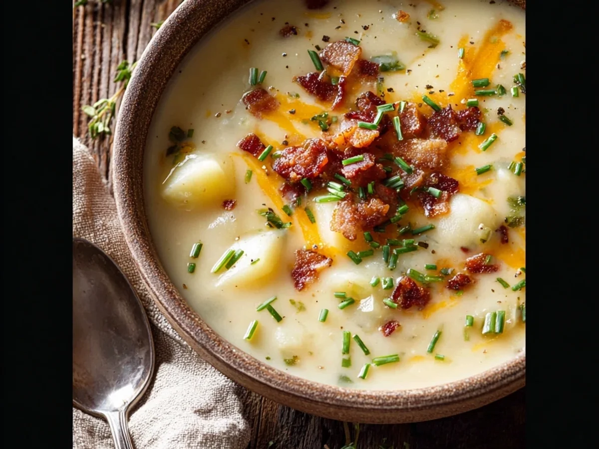 Creamy Crockpot Potato Soup Recipe - Rich & Comforting - Image 1