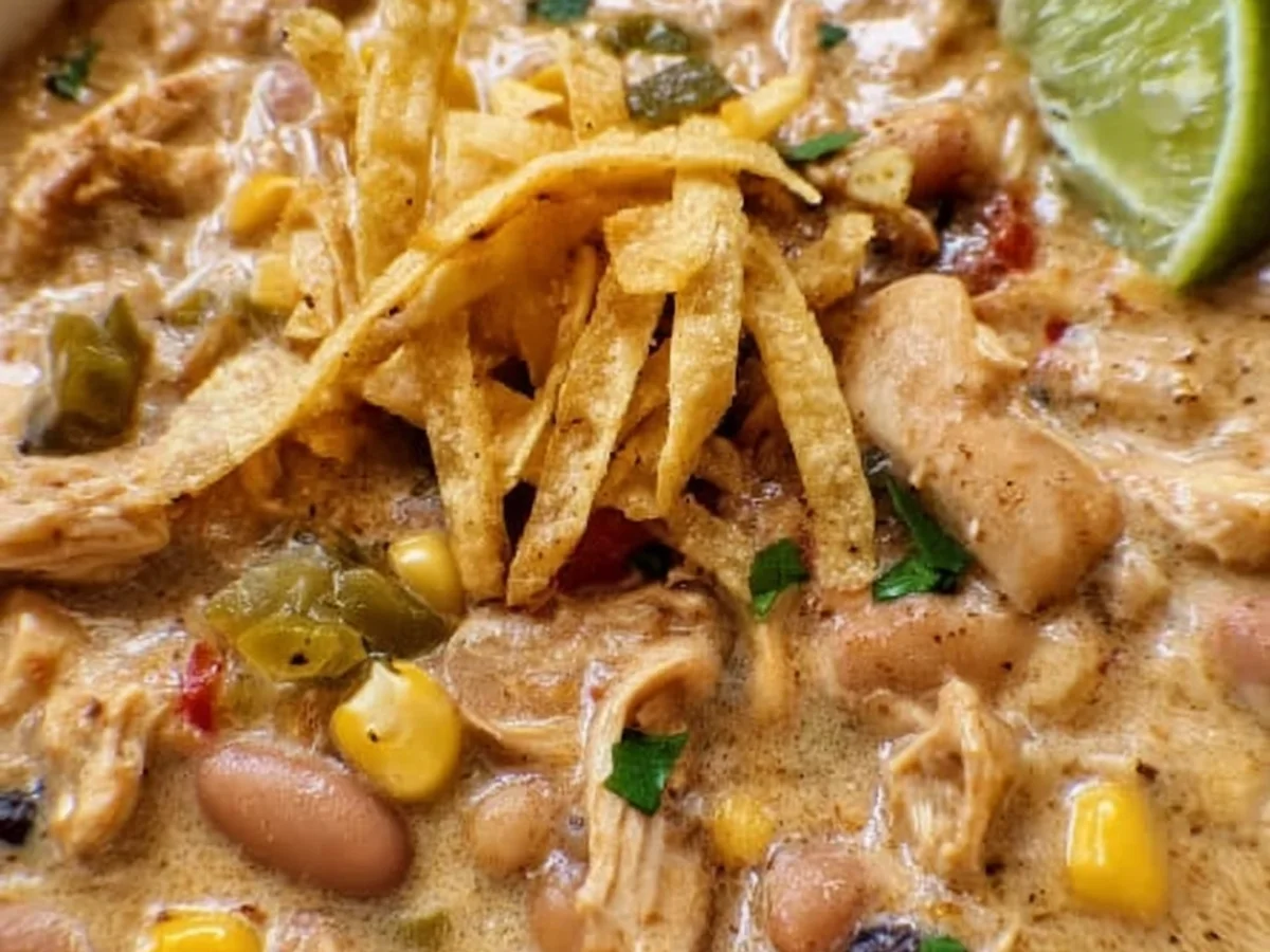 Creamy Crockpot White Chicken Chili with Cream Cheese - Image 2