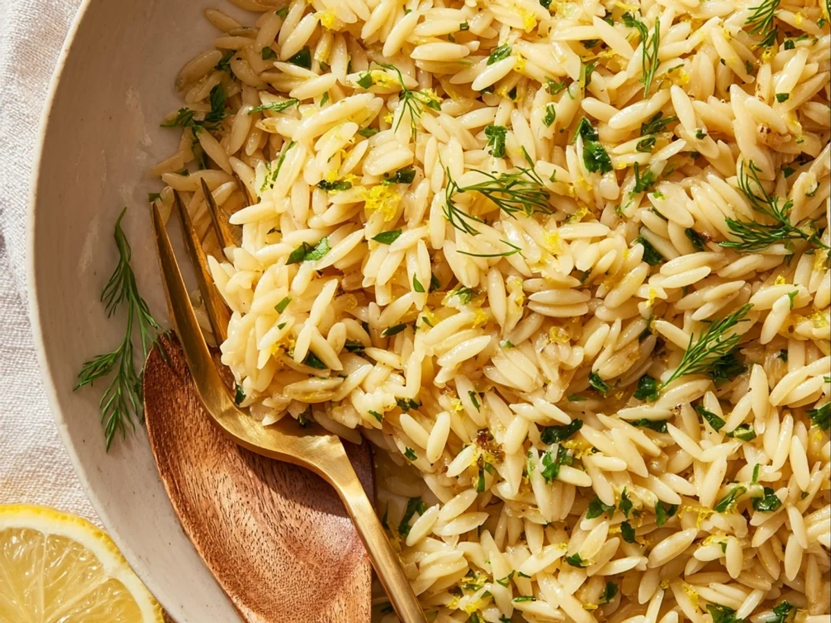 Creamy Lemon Orzo Pasta: Zesty, Easy Dinner - Image 1