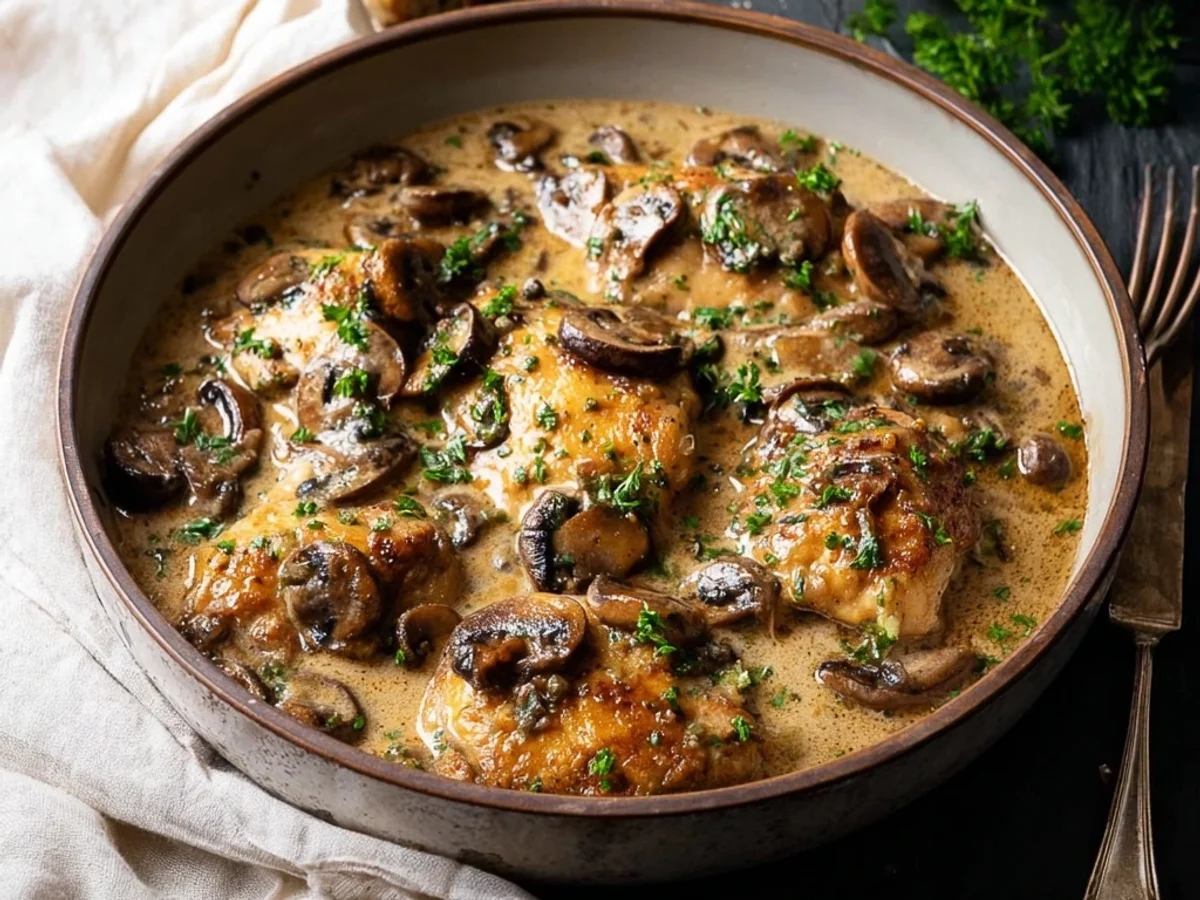 Creamy Mushroom Chicken: A Quick Weeknight Meal - Image 1