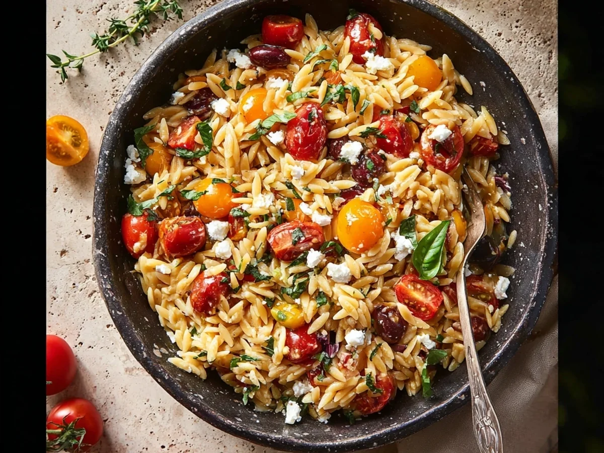 Creamy Orzo with Tomatoes and Feta: A Weeknight Wonder - Image 1