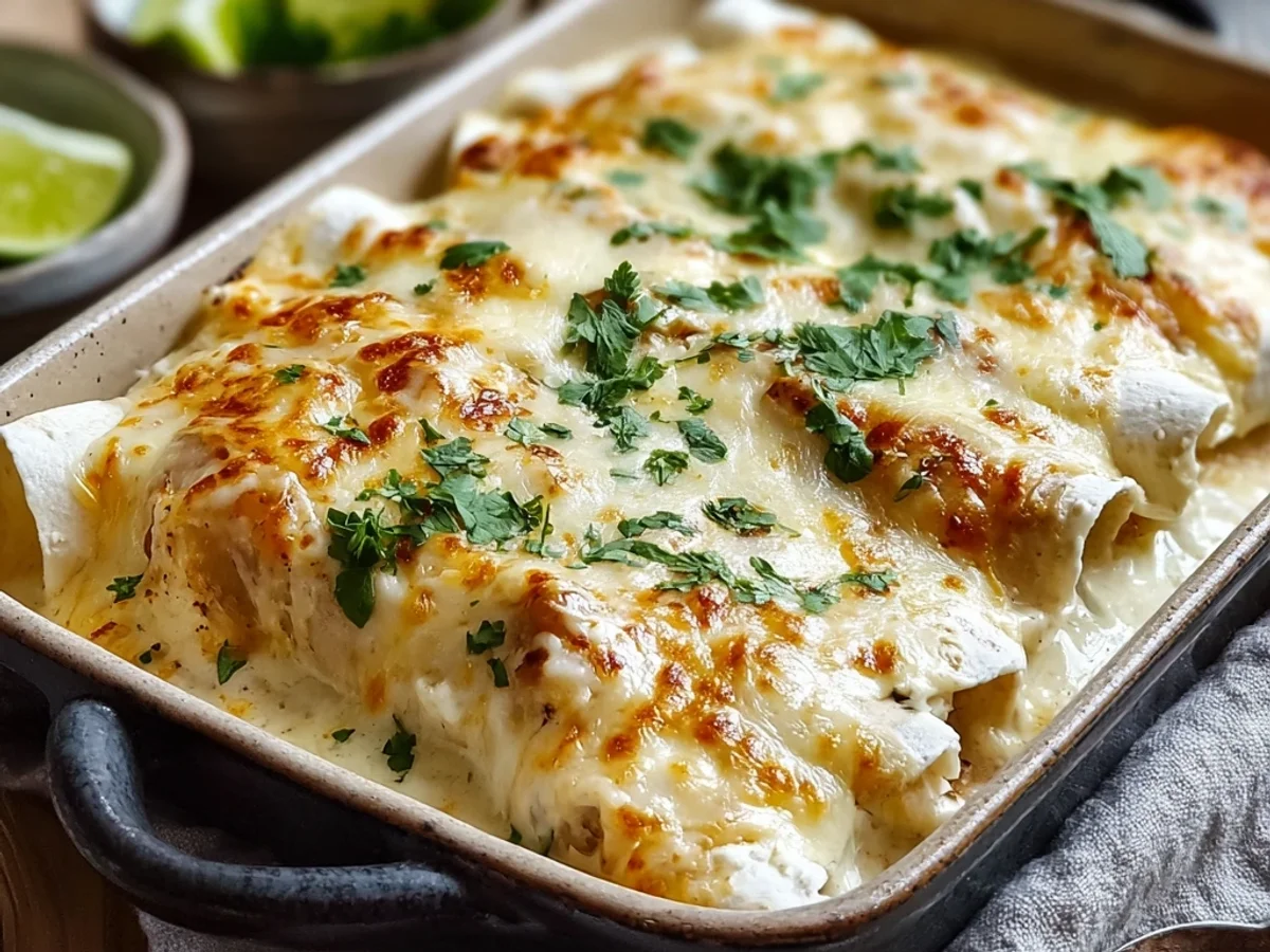 Creamy White Chicken Enchiladas: Easy Weeknight Dinner - Image 1
