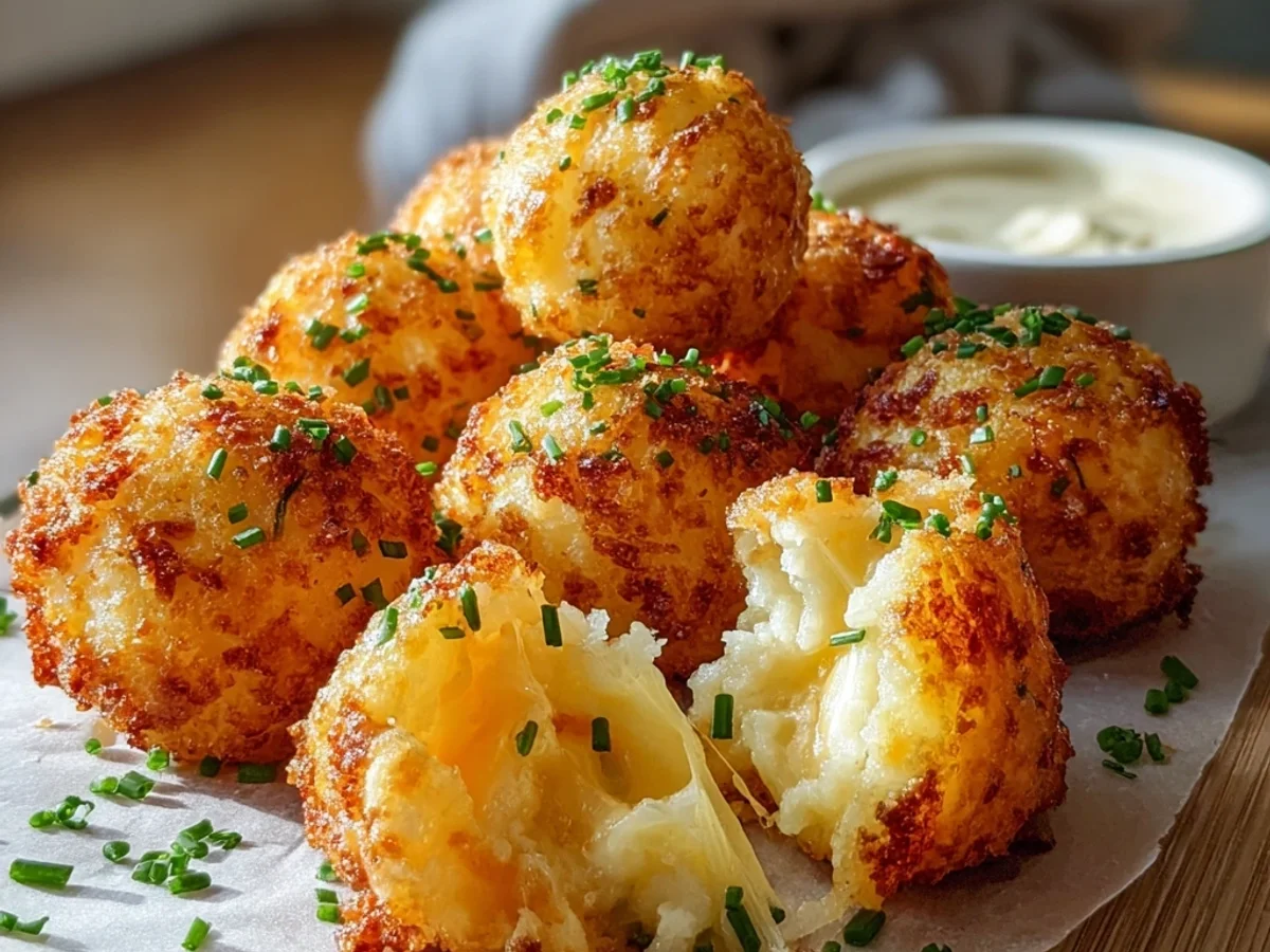 Crispy Air Fryer Cheesy Mashed Potato Balls Recipe - Image 1