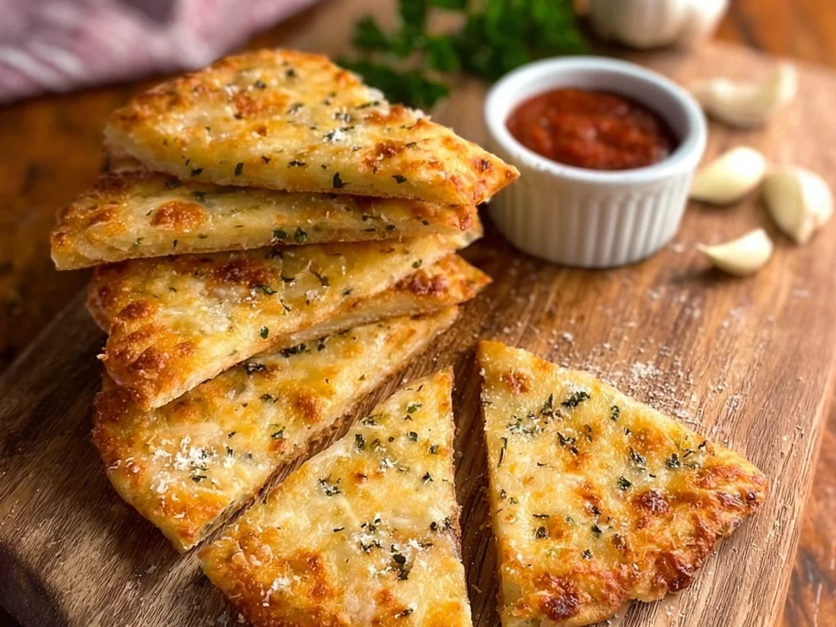 Crispy Air Fryer Cheesy Tortilla Garlic Bread - Image 1