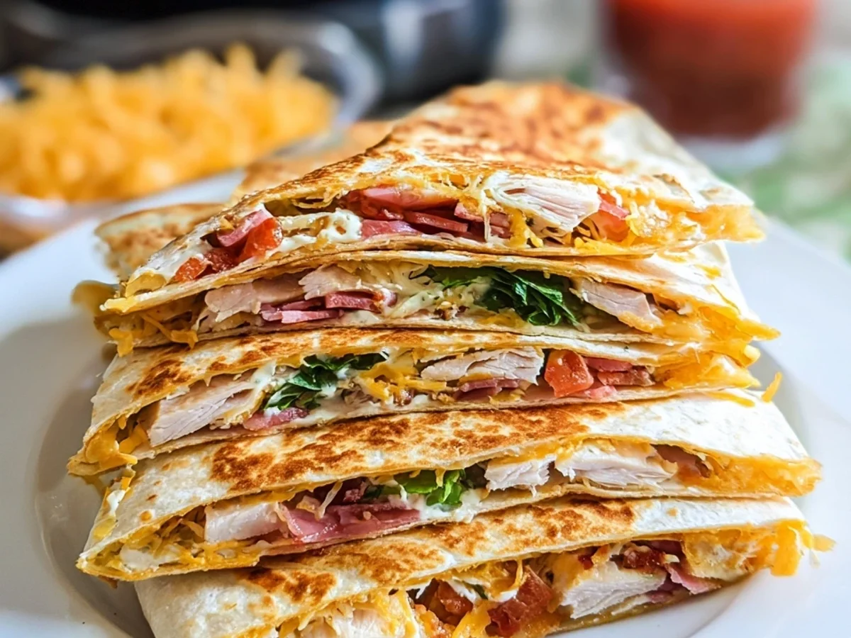 Crispy Air Fryer Chicken Turkey Ham Ranch Crunchwrap - Image 2