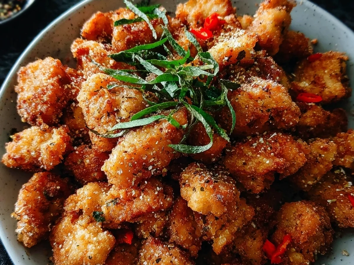 Crispy Air Fryer Salt and Pepper Chicken Bites: Savory - Image 1