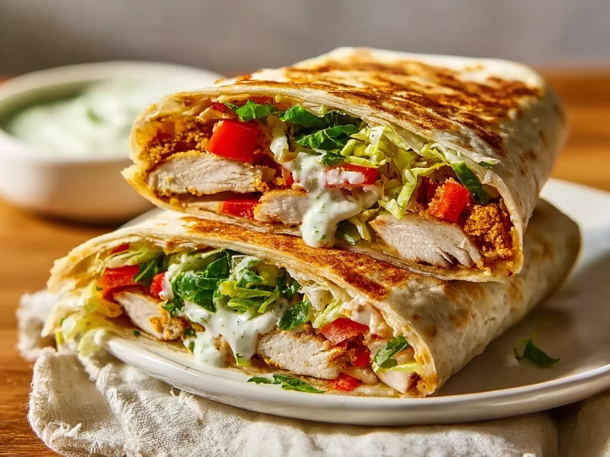 Crispy Healthy Chicken Crunch Wrap: Quick & Flavorful - Image 1