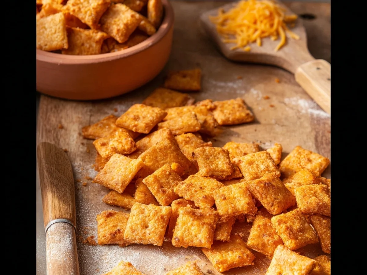 Crispy Homemade Cheez Its: Buttery, Salty Crackers - Image 1