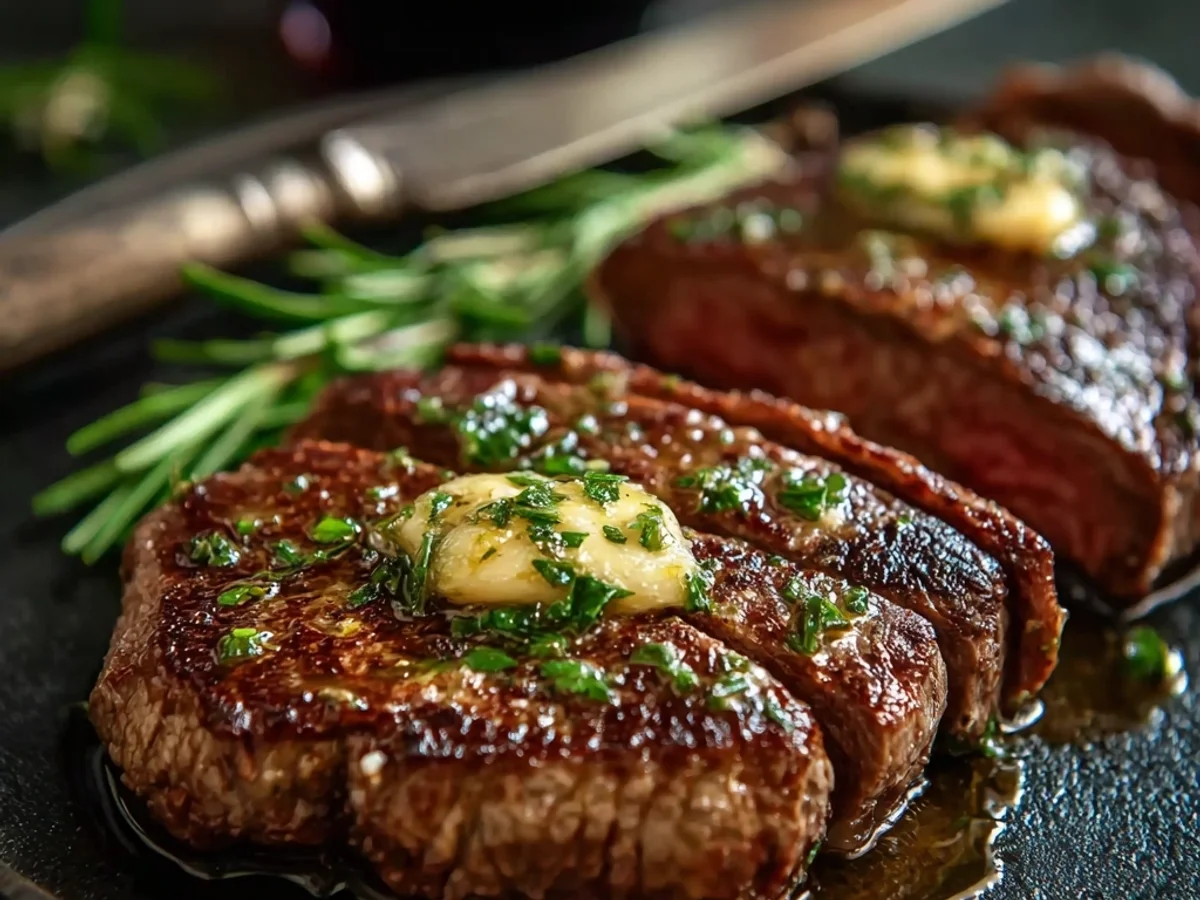 Crispy Pan Seared Steak with Garlic Butter - Image 2