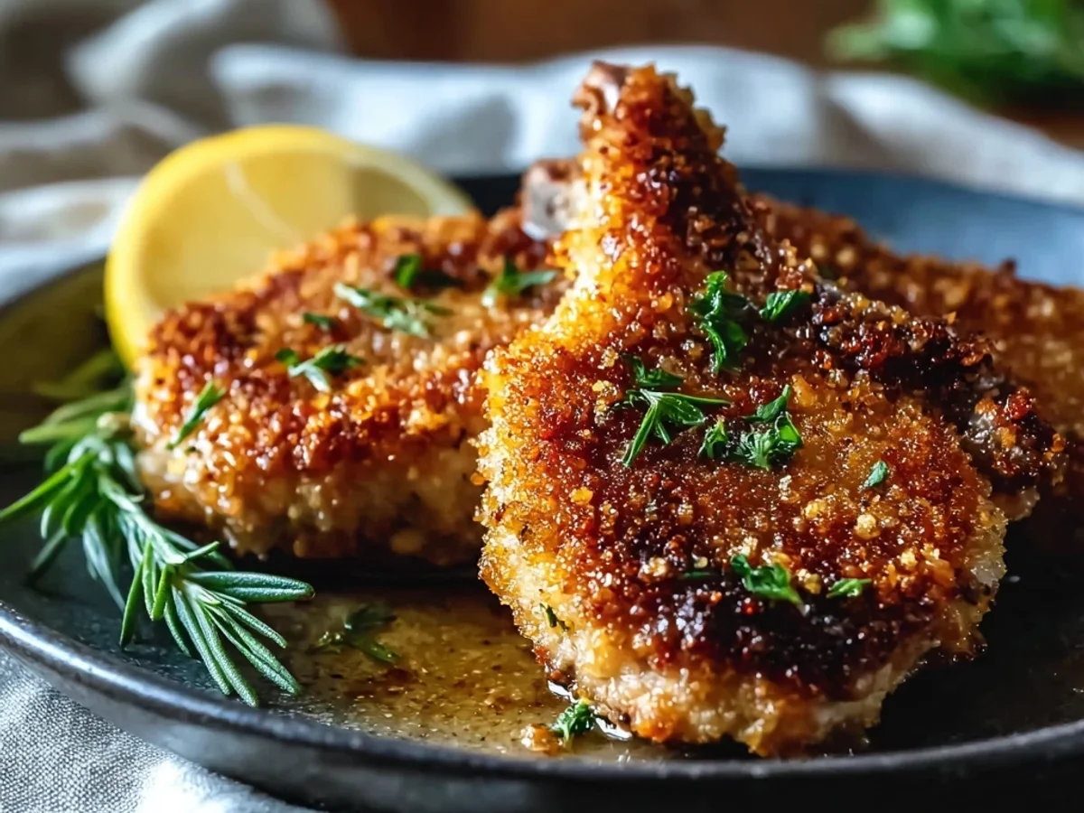 Crispy Parmesan Crusted Lamb Chops Recipe - Image 1