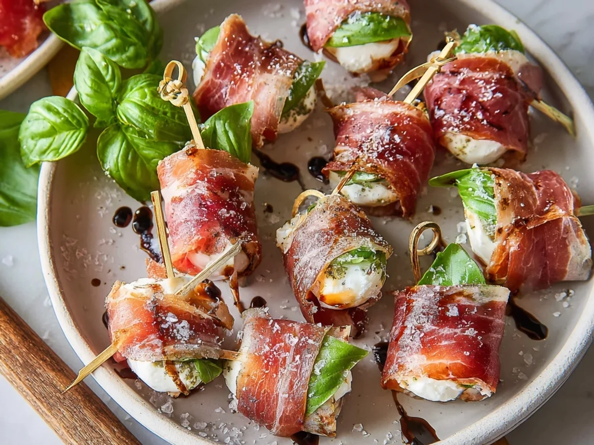 Crispy Prosciutto Wrapped Mozzarella Bites - Image 2