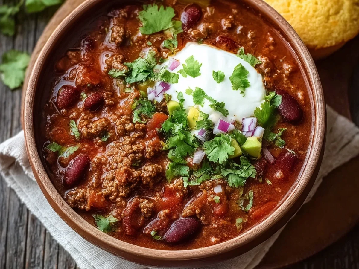 Crockpot Chili with Ground Beef & Beans Recipe - Image 2
