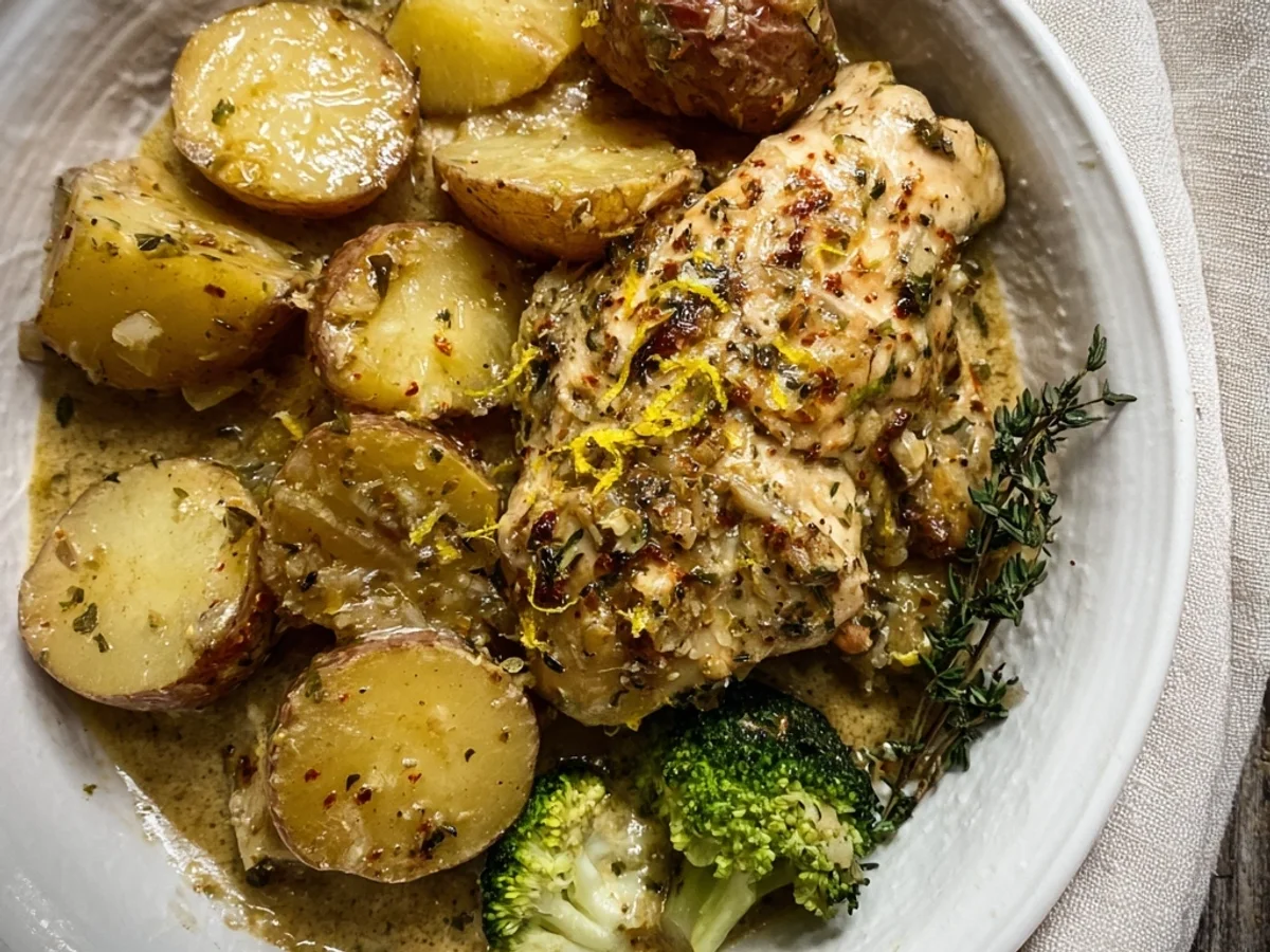 Crockpot Lemon Chicken and Potatoes: Easy Dinner Magic - Image 2