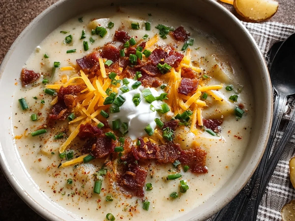 Crockpot Loaded Baked Potato Soup - Thick & Creamy - Image 1