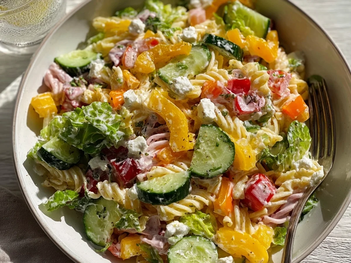 Easy Cold Salad Recipe: Zesty Summer Pasta Bowl - Image 1