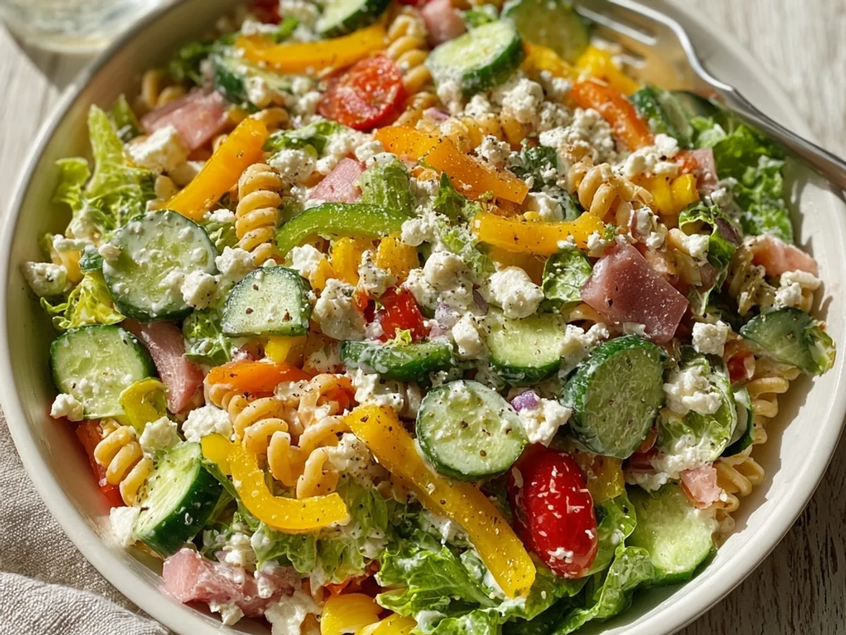 Easy Cold Salad Recipe: Zesty Summer Pasta Bowl - Image 2