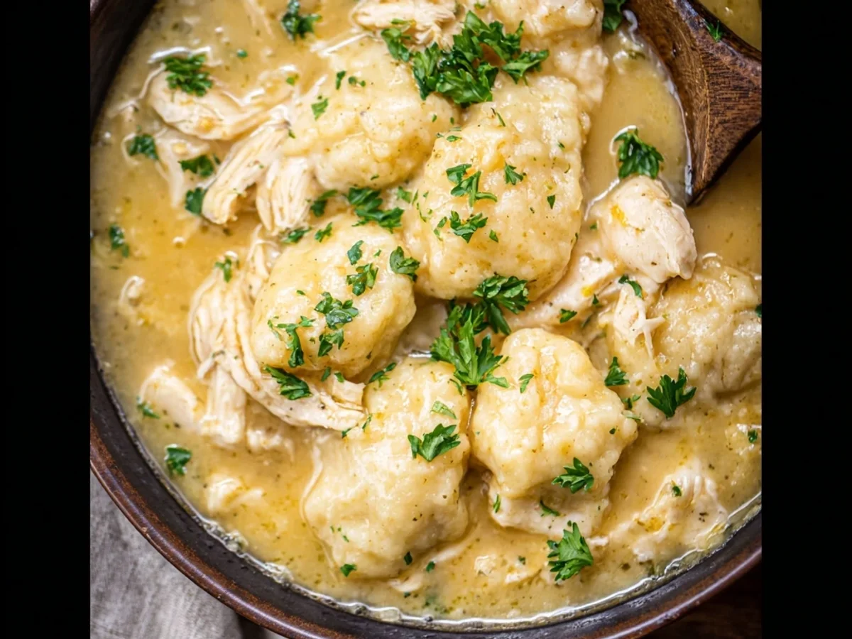 Easy Crock Pot Chicken Dumplings Recipe for Busy Evenings - Image 1