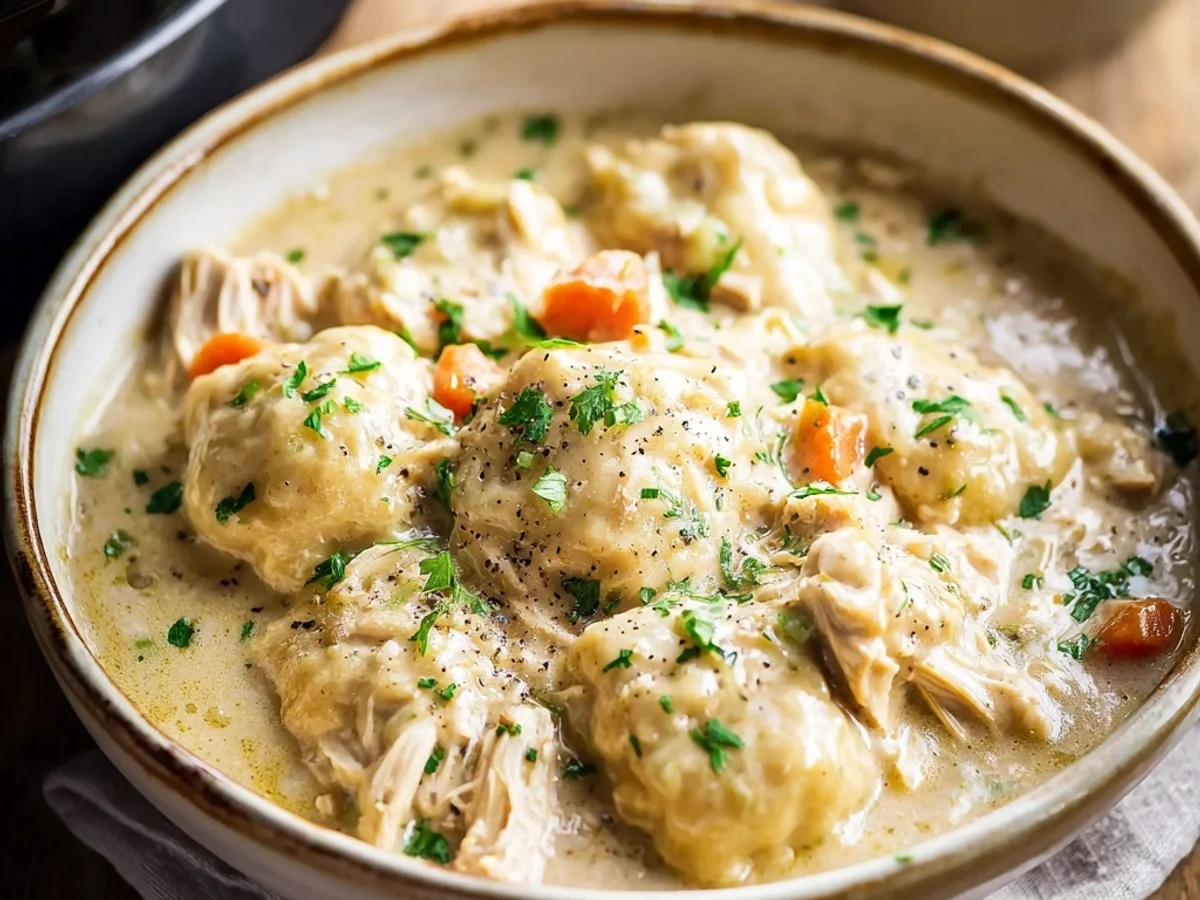 Easy Crockpot Chicken & Dumplings: Tender - Image 1