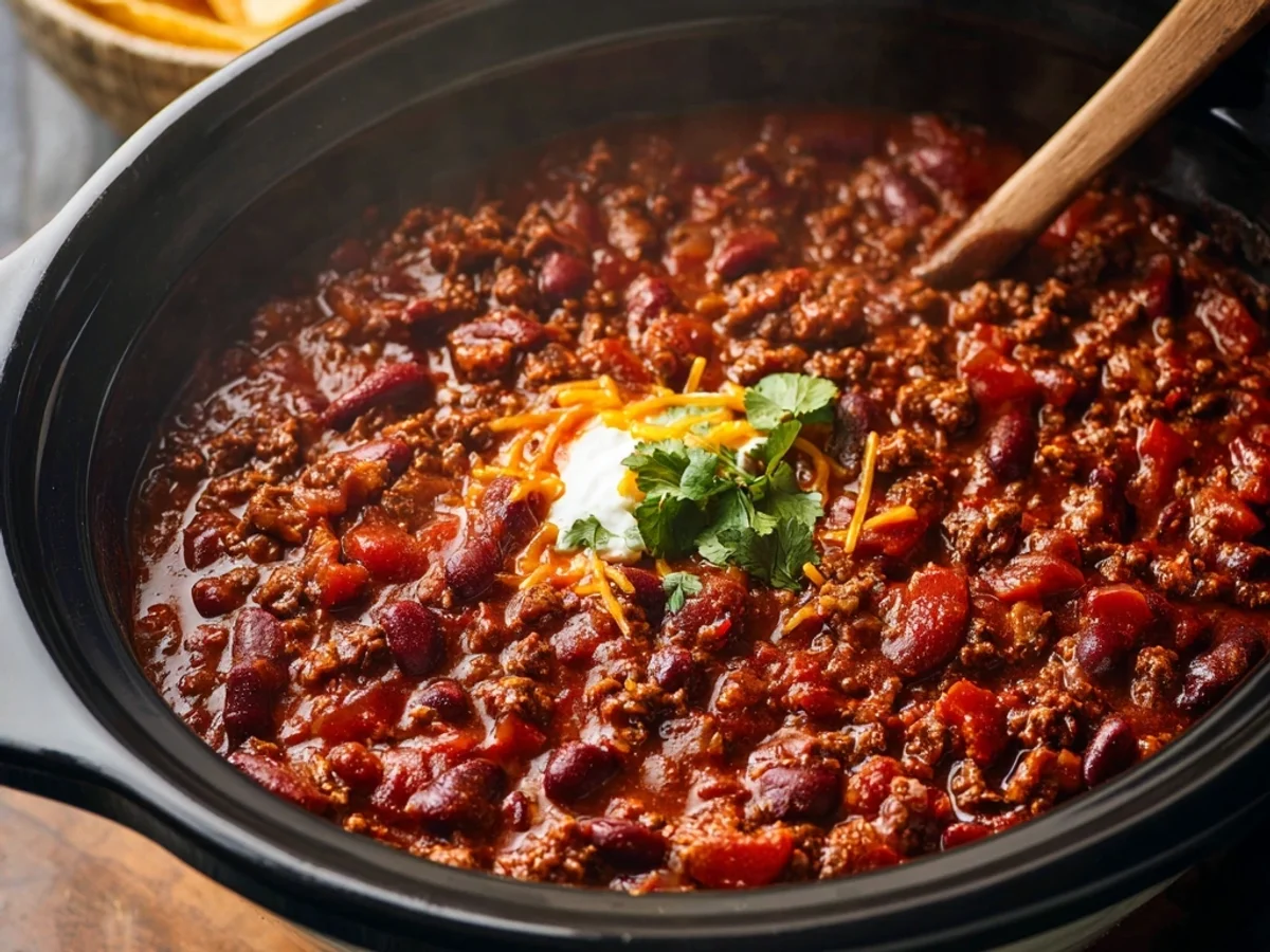 Easy Crockpot Chili Recipe That Cooks Itself - Image 1