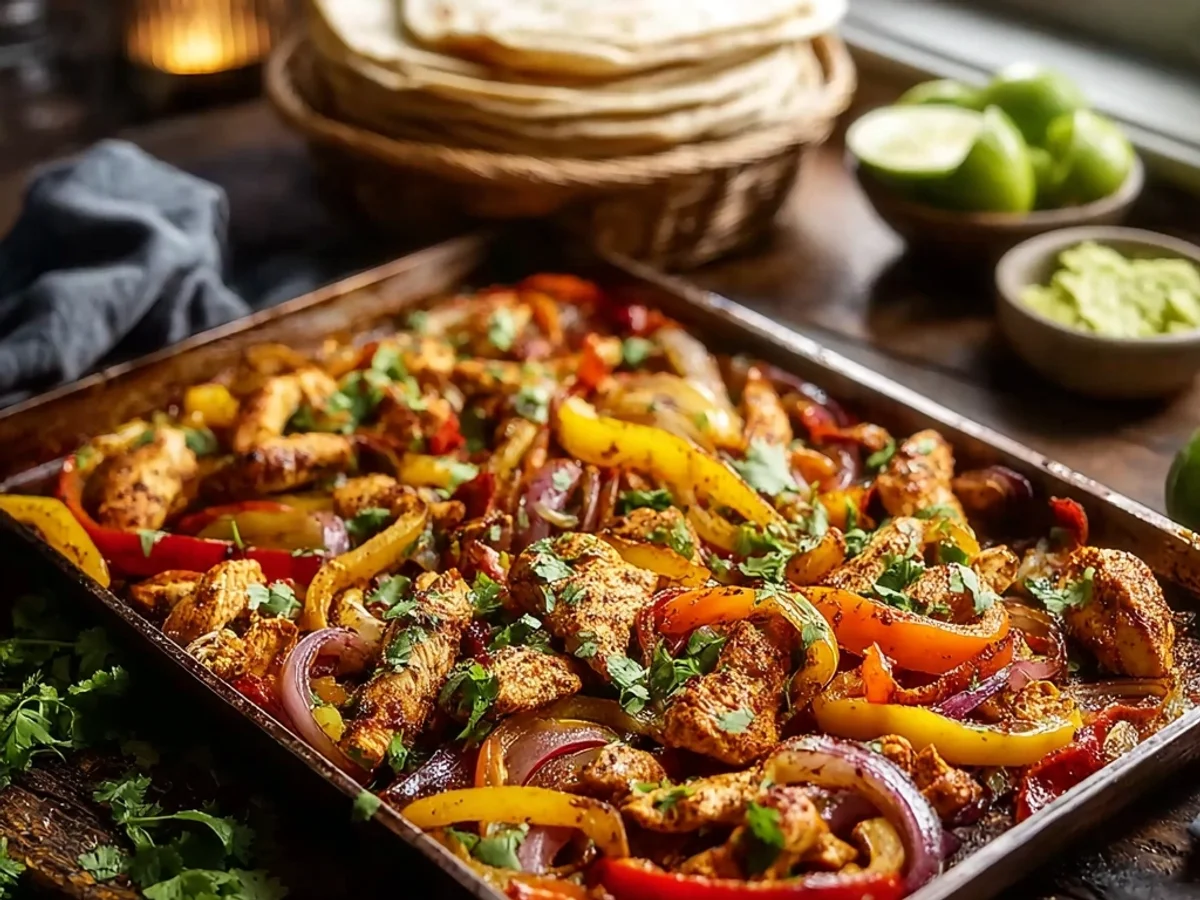 Easy Sheet Pan Chicken Fajitas: Zesty One-Pan Dinner - Image 1