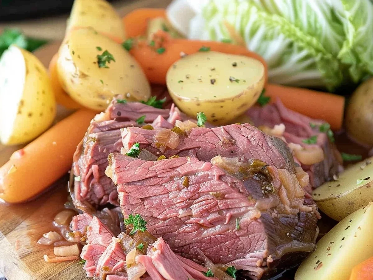 Easy Slow Cooker Corned Beef & Cabbage: Tender & Flavorful - Image 1