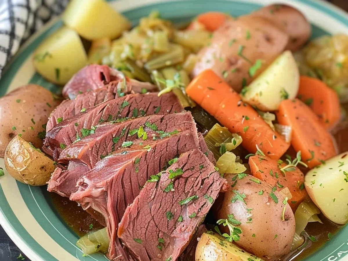 Easy Slow Cooker Corned Beef & Cabbage: Tender & Flavorful - Image 2