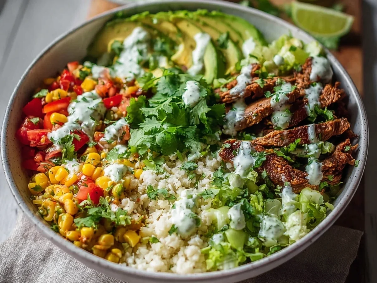 Flavorful Low Carb Burrito Bowl: Quick & Satisfying - Image 1