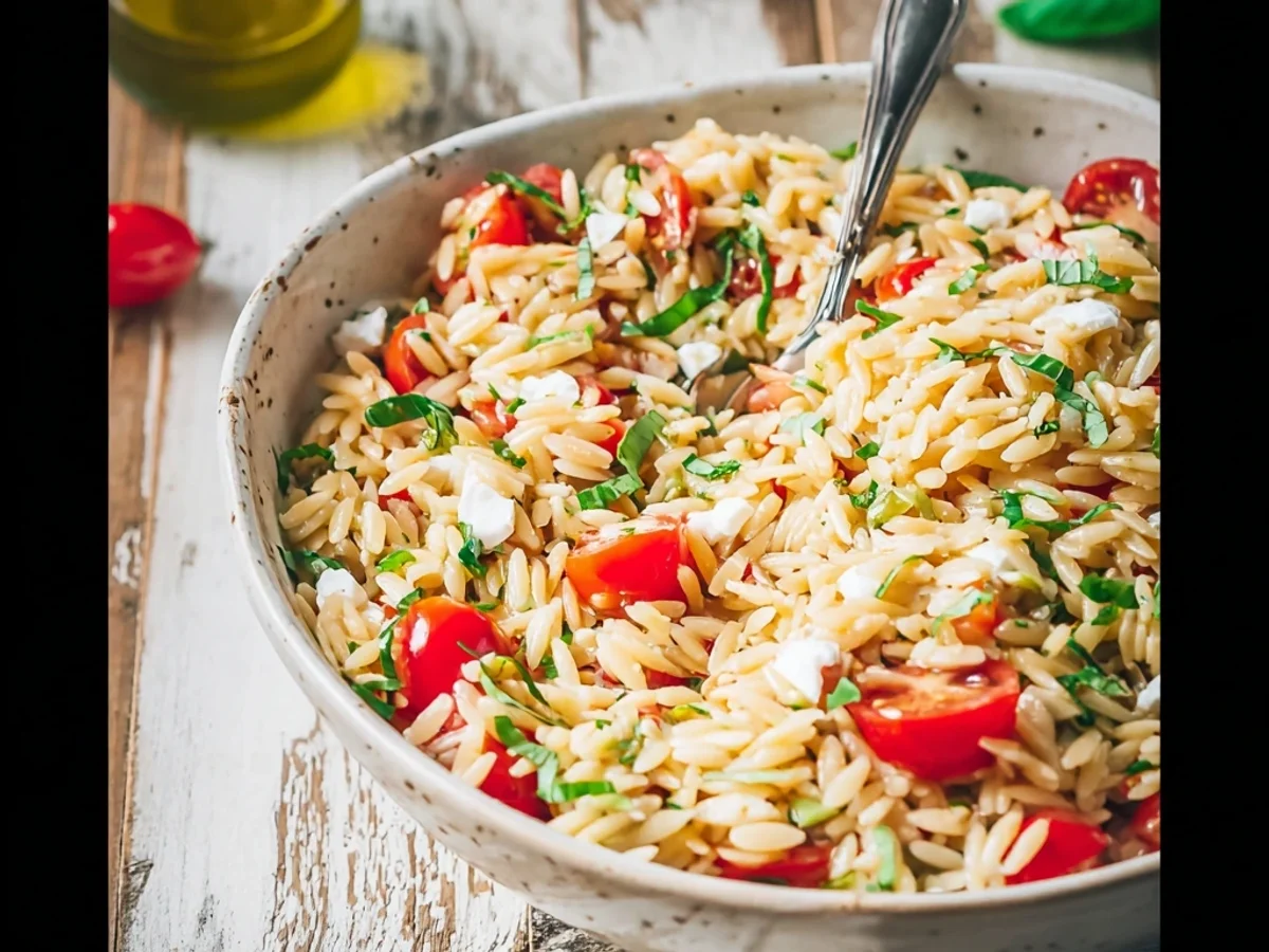 Fresh Bruschetta Orzo Pasta Salad: A Zesty Summer Delight - Image 2