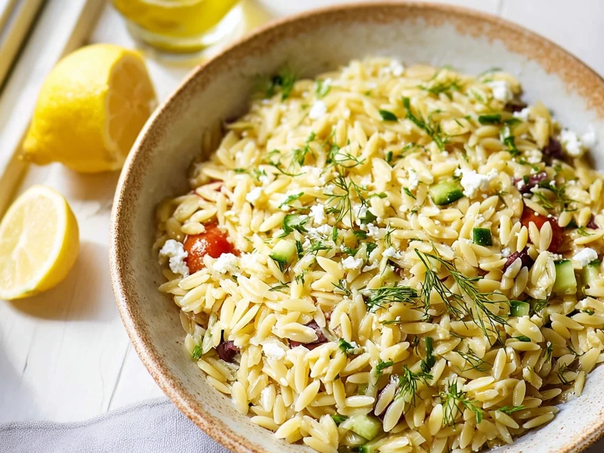 Fresh & Flavorful Greek Orzo Pasta Salad Recipe - Image 2