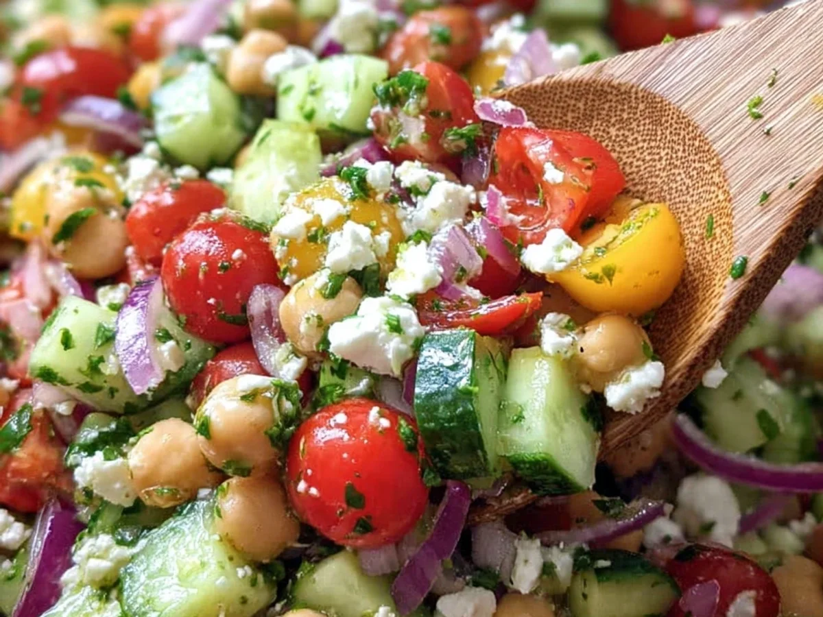 Fresh Mediterranean Chickpea Salad: Quick & Zesty - Image 1