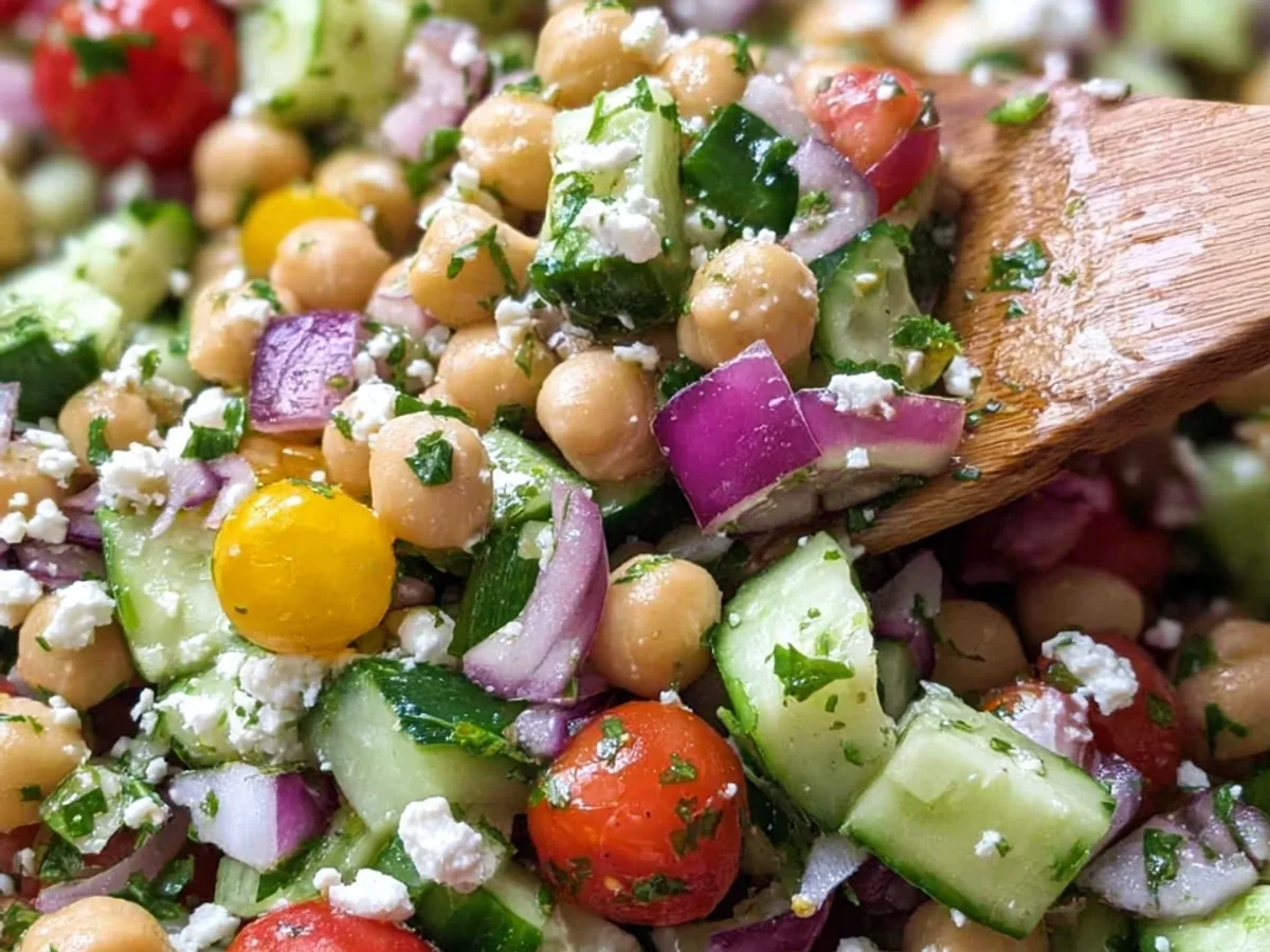 Fresh Mediterranean Chickpea Salad: Quick & Zesty - Image 2