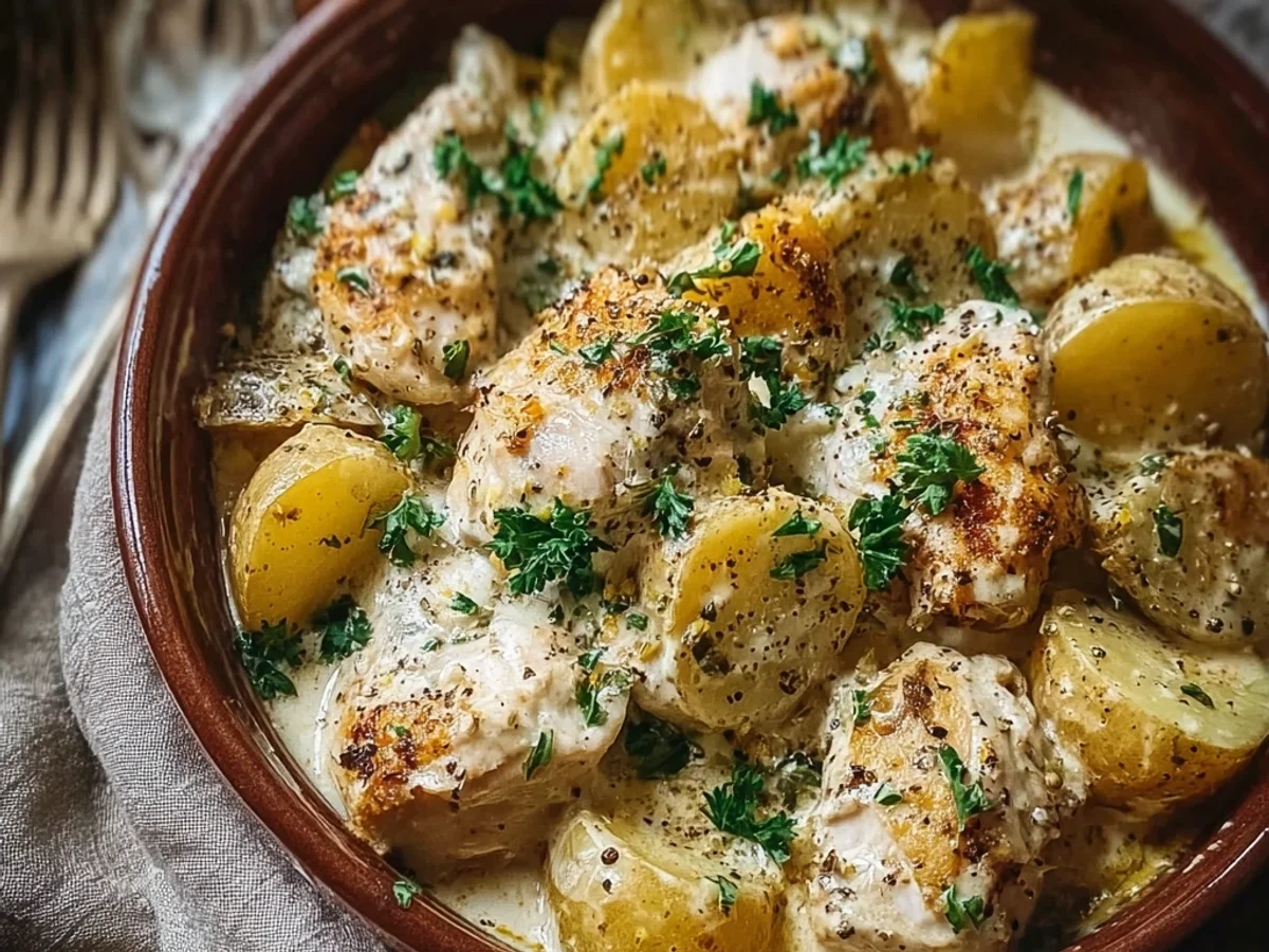 Garlic Parmesan Crockpot Chicken & Potatoes: Tender & Savory - Image 1