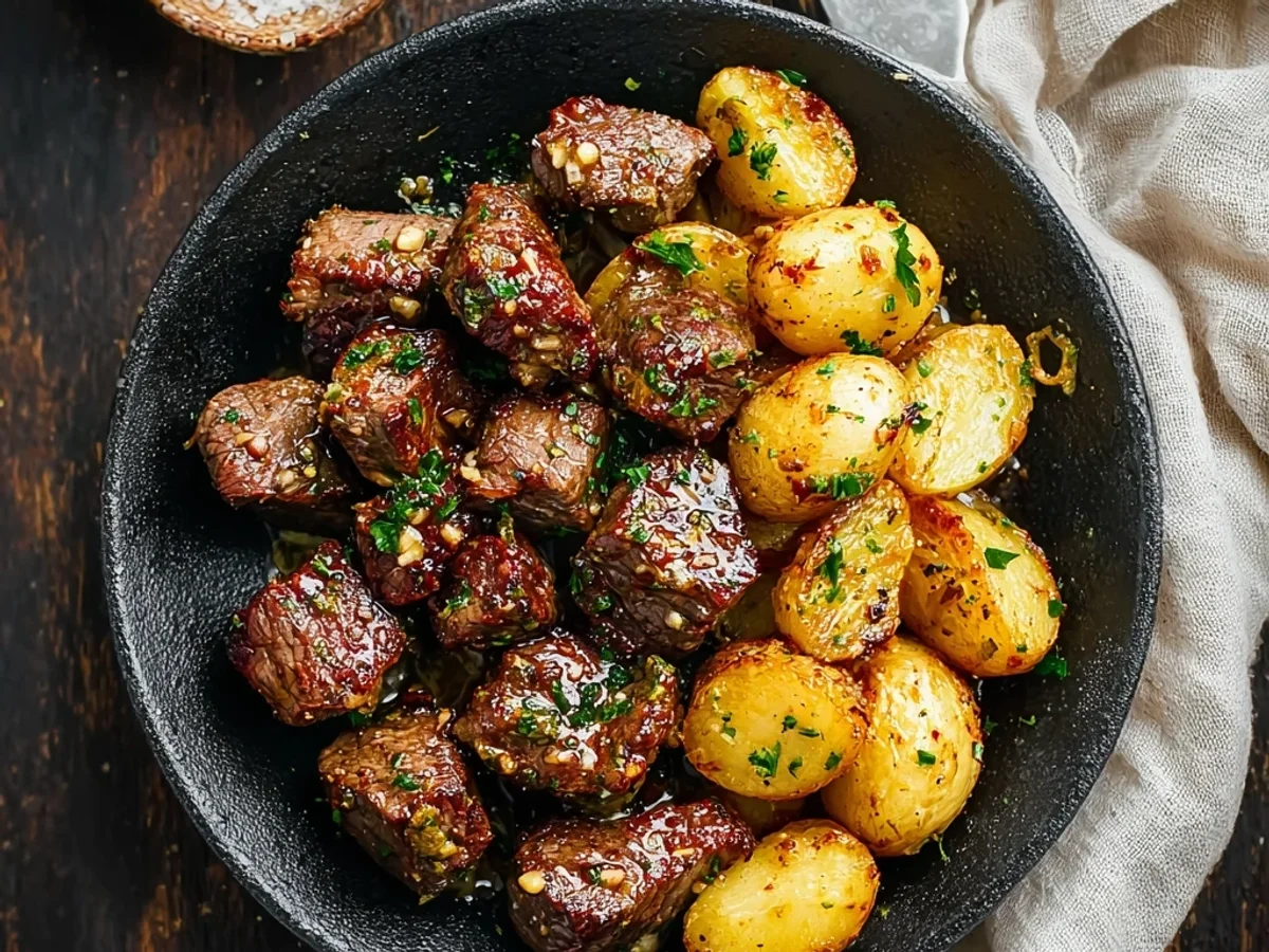 Garlic Steak Bites & Potatoes: Skillet Dinner - Image 2