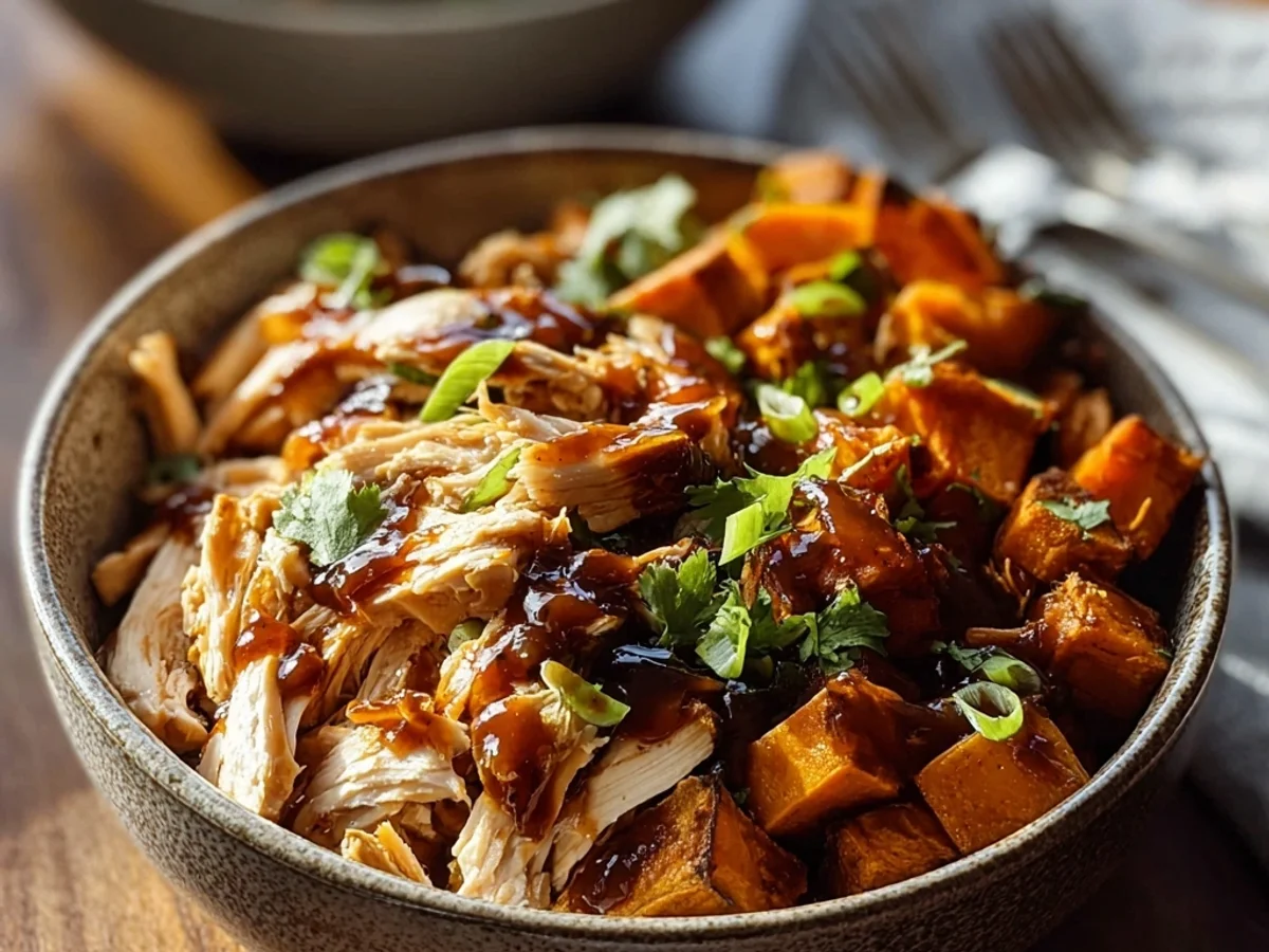 Hearty BBQ Chicken Roasted Sweet Potato Bowls - Image 1