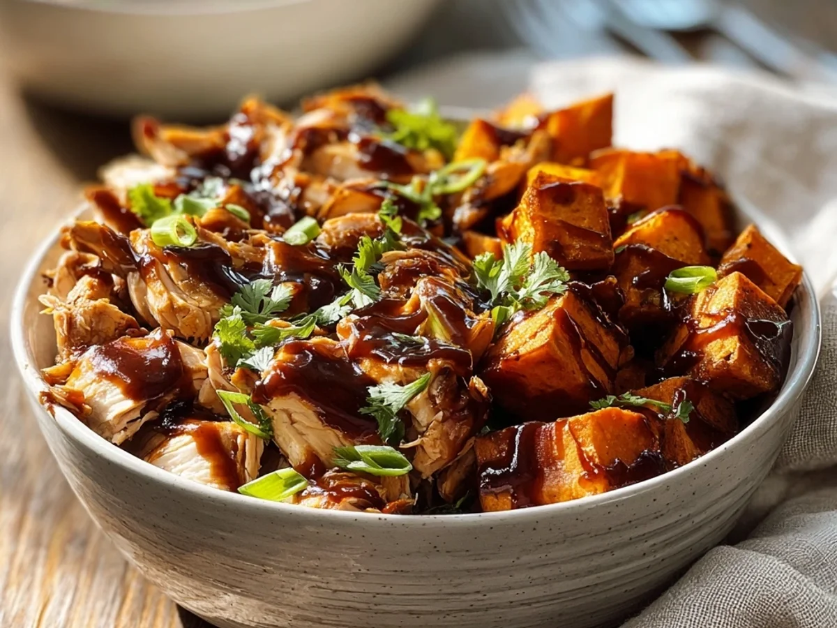 Hearty BBQ Chicken Roasted Sweet Potato Bowls - Image 2