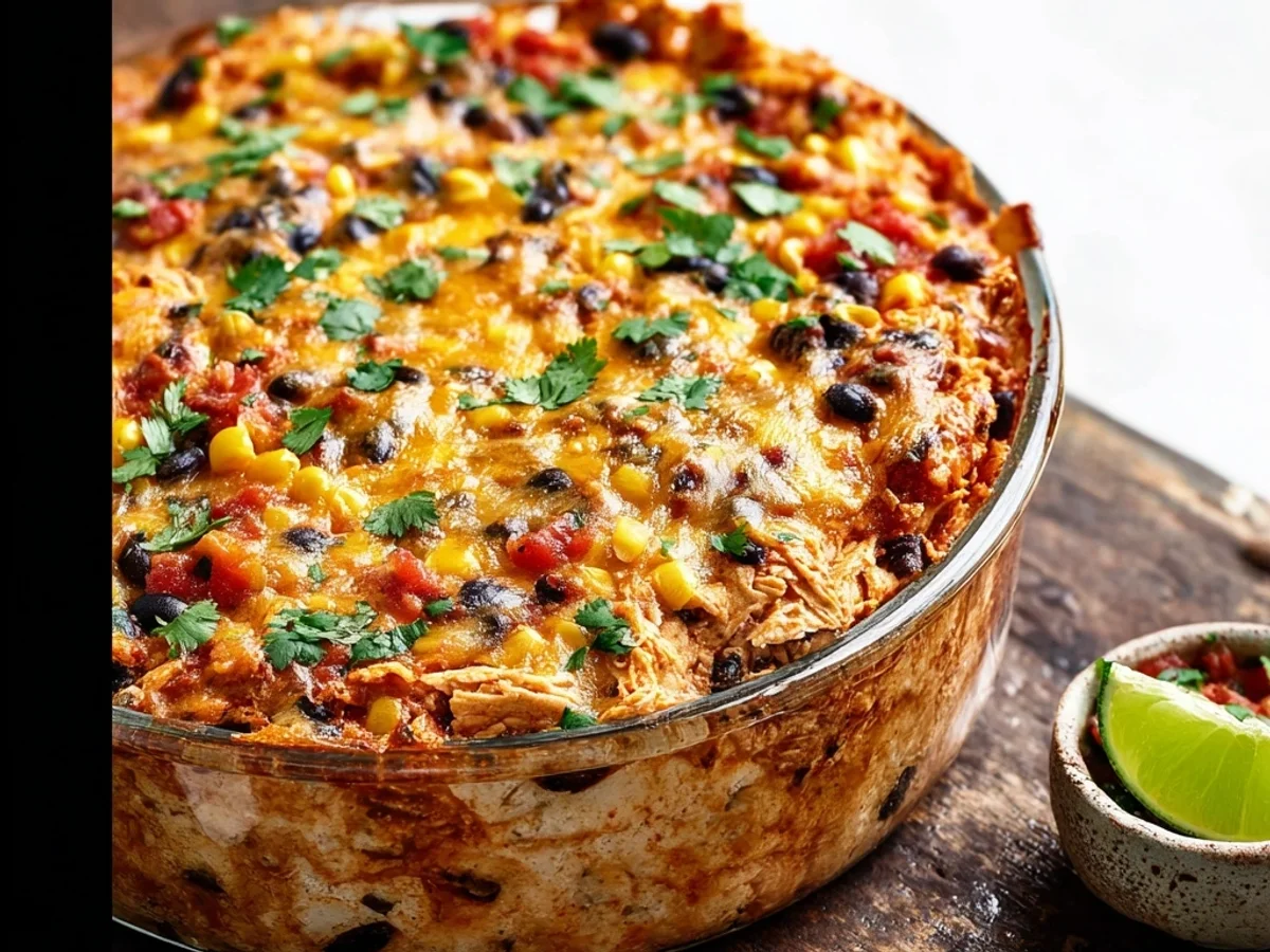 Hearty Chicken Burrito Casserole: Simple Weeknight Bake - Image 2